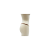 String en dentelle taupe ouvert avec chaînes dorées 